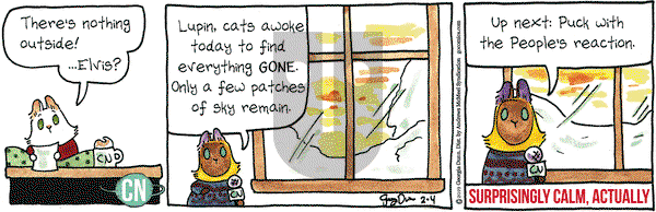 Breaking Cat News on Monday February 4, 2019 Comic Strip