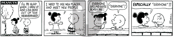 Peanuts on Friday April 15, 1966 Comic Strip