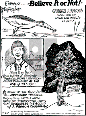 Ripley's Believe It or Not on Monday July 20, 1998 Comic Strip
