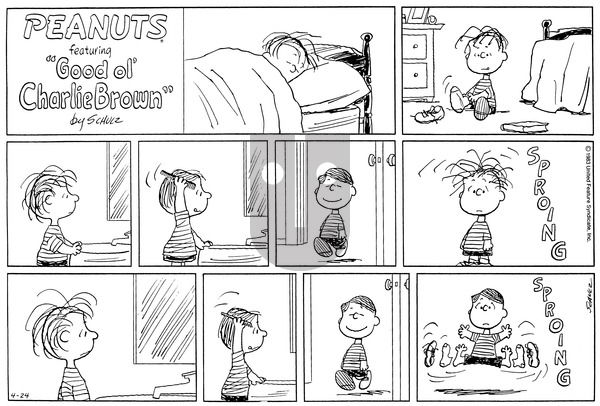 Peanuts on Sunday April 24, 1983 Comic Strip