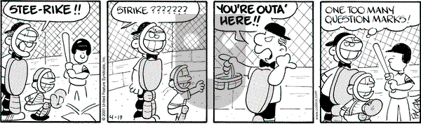 Drabble - Thursday April 19, 2001 Comic Strip