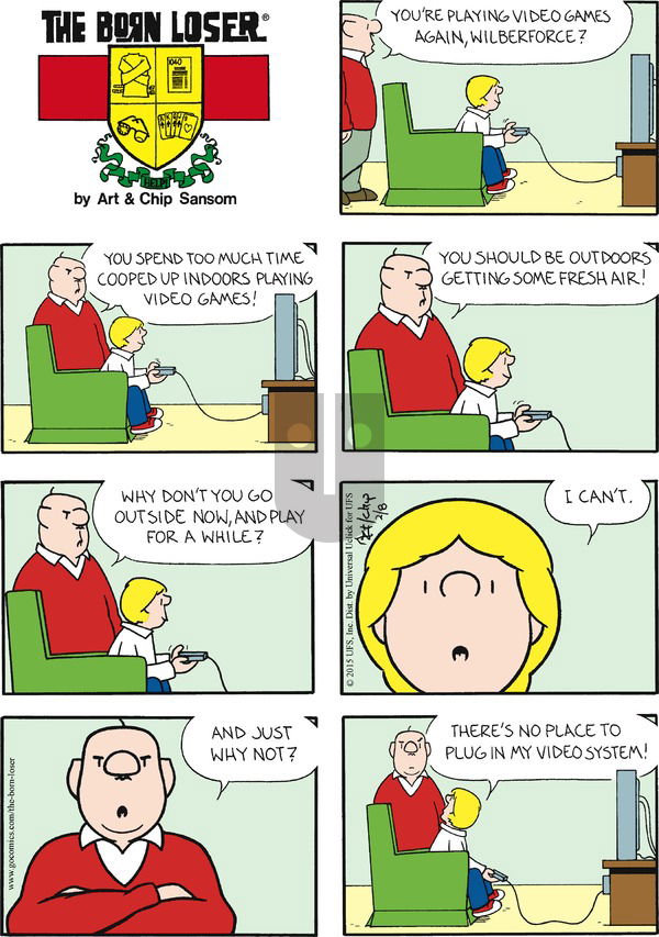 The Born Loser on Sunday February 8, 2015 Comic Strip