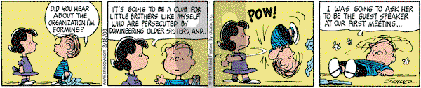 Peanuts on Monday March 17, 2003 Comic Strip
