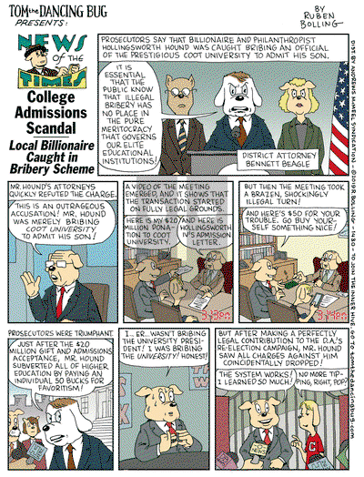 Tom the Dancing Bug on Monday March 18, 2019 Comic Strip
