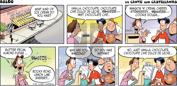 Baldo - Sunday November 22, 2009 Comic Strip