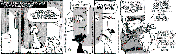 Over the Hedge on Wednesday April 23, 2003 Comic Strip