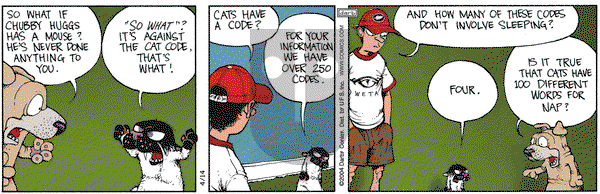 Get Fuzzy on Wednesday April 14, 2004 Comic Strip
