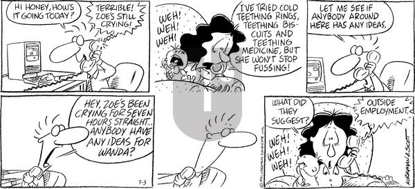 Baby Blues on Sunday March 3, 1991 Comic Strip