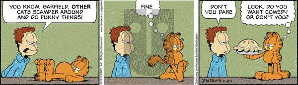 Garfield on Saturday November 24, 2018 Comic Strip