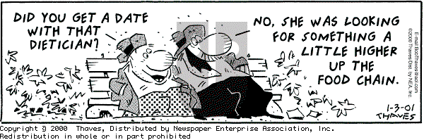 Frank and Ernest on Wednesday January 3, 2001 Comic Strip
