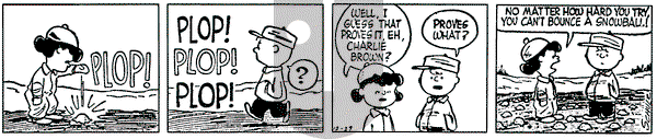 Peanuts on Monday December 27, 1954 Comic Strip