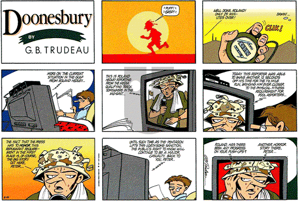 Doonesbury on Sunday February 10, 1991 Comic Strip