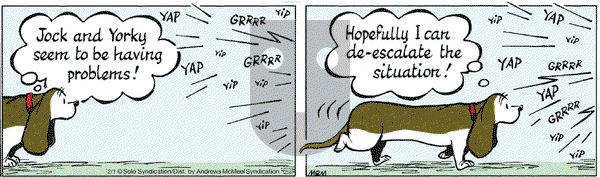 Fred Basset on Monday February 1, 2021 Comic Strip