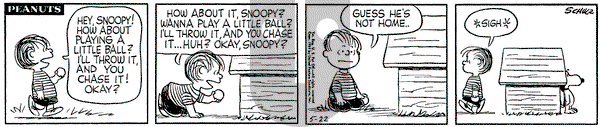 Peanuts on Friday May 22, 1959 Comic Strip