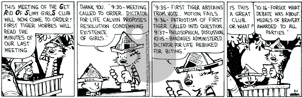 Calvin and Hobbes - Monday August 2, 1993 Comic Strip