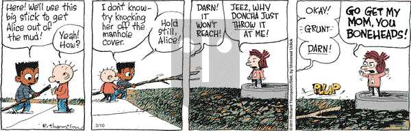 Cul de Sac on Thursday March 10, 2016 Comic Strip