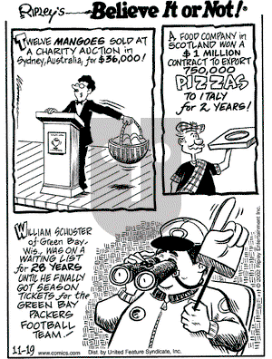 Ripley's Believe It or Not on Tuesday November 19, 2002 Comic Strip