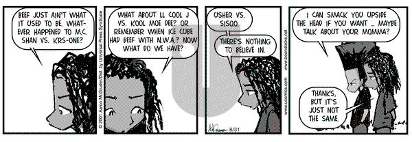 The Boondocks on Friday August 31, 2001 Comic Strip
