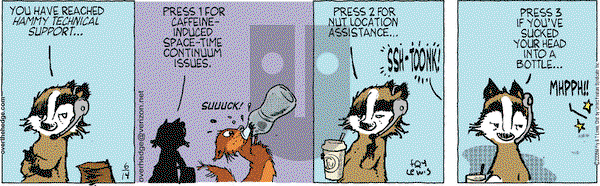 Over the Hedge on Saturday June 14, 2008 Comic Strip