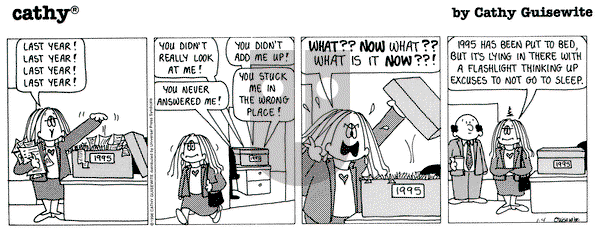 Cathy Classics on Thursday January 4, 1996 Comic Strip
