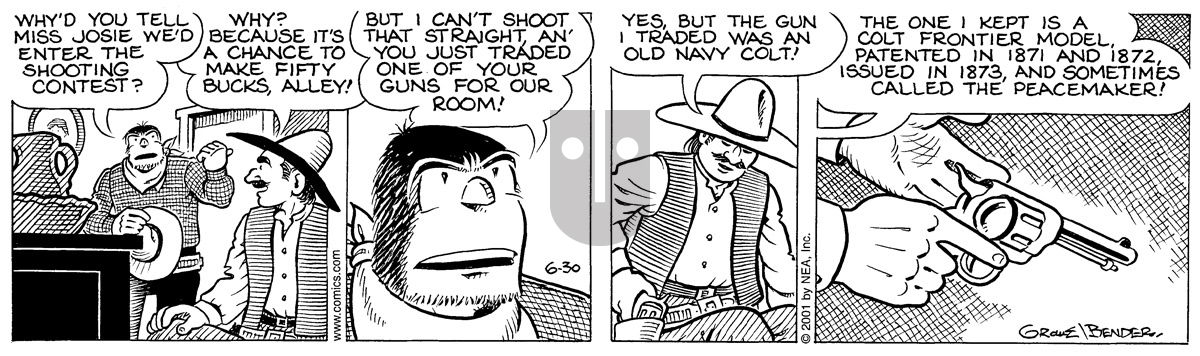 Alley Oop - Saturday June 30, 2001 Comic Strip