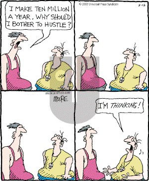 In the Bleachers on Wednesday February 12, 2003 Comic Strip