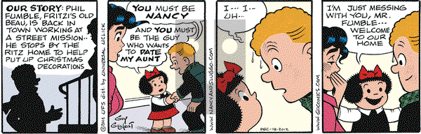 Nancy on Tuesday December 18, 2012 Comic Strip