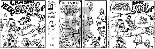 Over the Hedge on Saturday April 8, 2000 Comic Strip