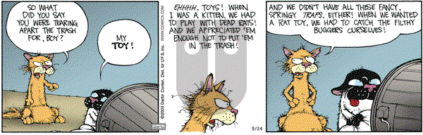 Get Fuzzy on Wednesday September 24, 2003 Comic Strip