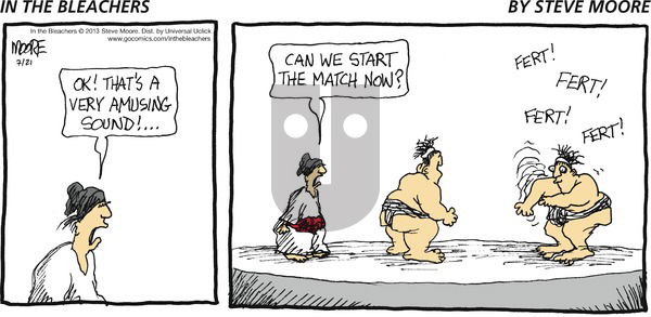 In the Bleachers on Sunday July 21, 2013 Comic Strip