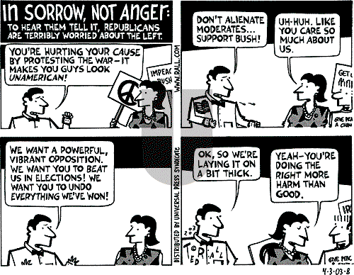 Ted Rall on Saturday April 5, 2003 Comic Strip
