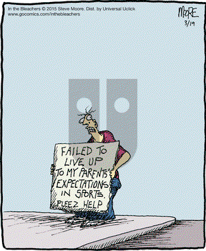 In the Bleachers on Thursday March 19, 2015 Comic Strip