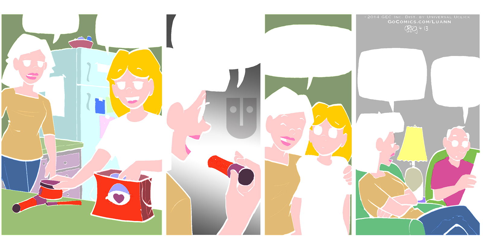 Luann on Sunday April 13, 2014 Comic Strip