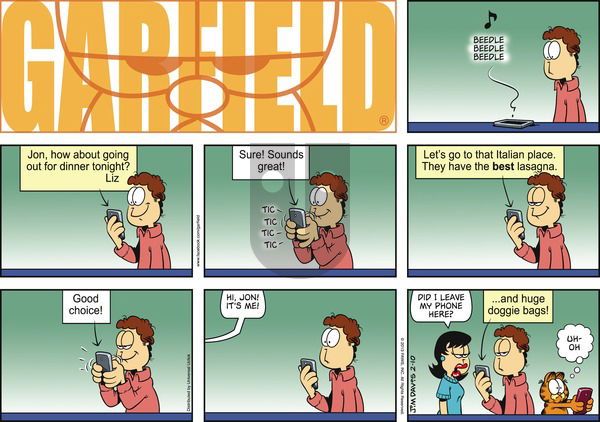 Garfield - Sunday February 10, 2013 Comic Strip