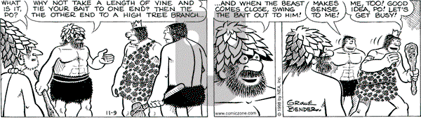 Alley Oop on Monday November 9, 1998 Comic Strip