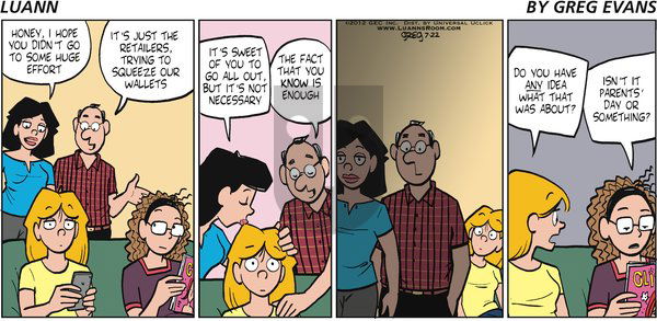 Luann on Sunday July 22, 2012 Comic Strip