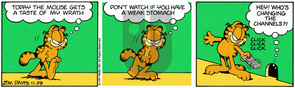 Garfield on Saturday November 29, 1997 Comic Strip