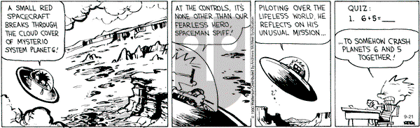 Calvin and Hobbes - Monday September 21, 2020 Comic Strip