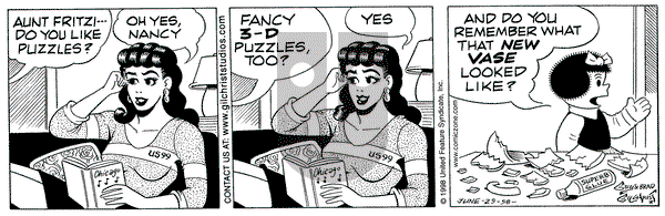 Nancy on Monday June 29, 1998 Comic Strip