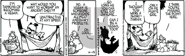 Over the Hedge - Monday October 15, 2001 Comic Strip