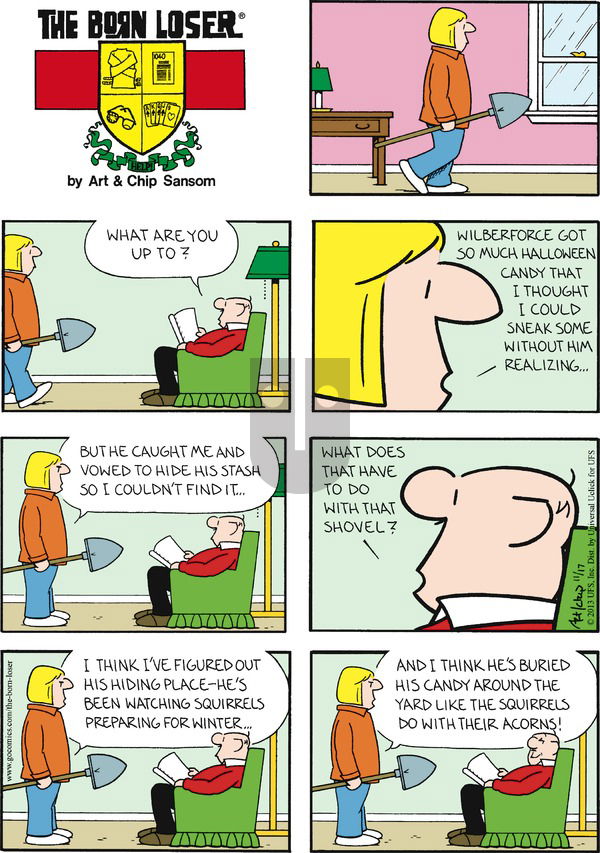 The Born Loser on Sunday November 17, 2013 Comic Strip