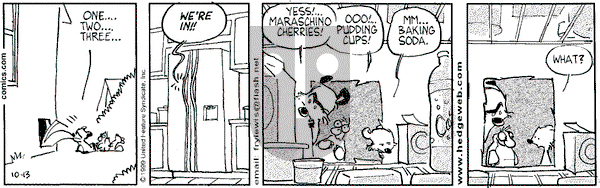 Over the Hedge on Wednesday October 13, 1999 Comic Strip