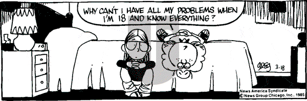 Luann - Monday March 18, 1985 Comic Strip