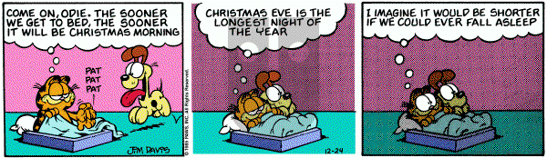 Garfield on Tuesday December 24, 1985 Comic Strip