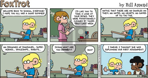 FoxTrot - Sunday August 31, 2025 Comic Strip