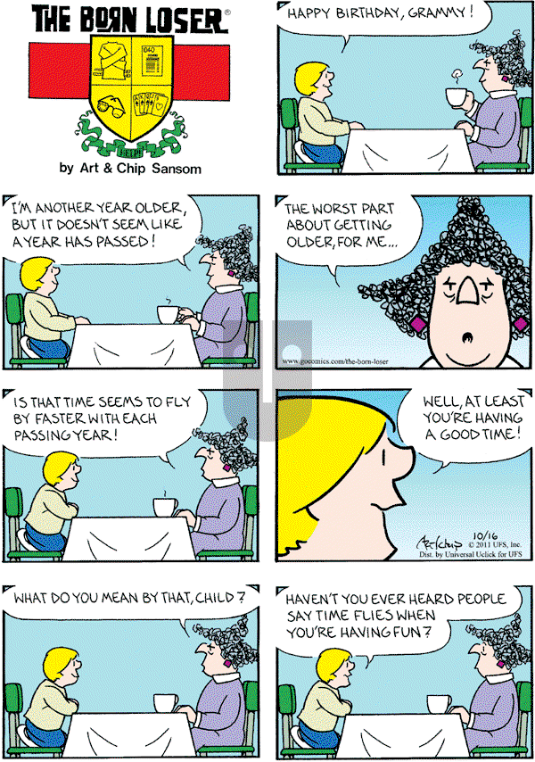 The Born Loser on Sunday October 16, 2011 Comic Strip