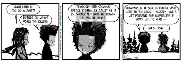 The Boondocks on Saturday January 25, 2003 Comic Strip