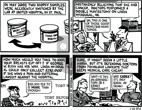 Ted Rall on Thursday January 23, 2003 Comic Strip