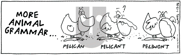 Frank and Ernest on Saturday January 13, 1996 Comic Strip