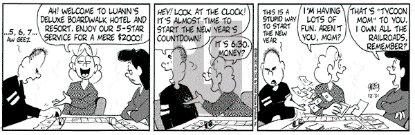 Luann on Tuesday December 31, 1996 Comic Strip